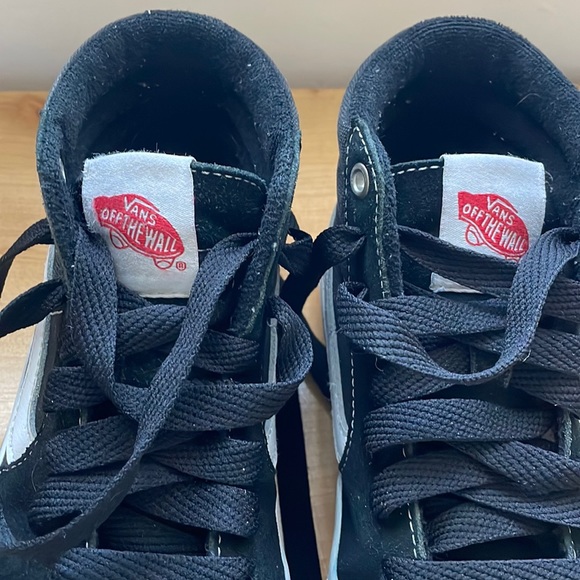 Vans Off The Wall High Top Black Suede Skateboard Shoes 500714 - Picture 3 of 14